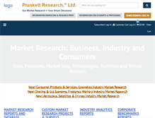 Tablet Screenshot of plunkettresearch.com